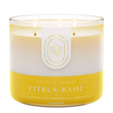 Citrus & Basil Aromatherapy Large 3-Wick Candle
