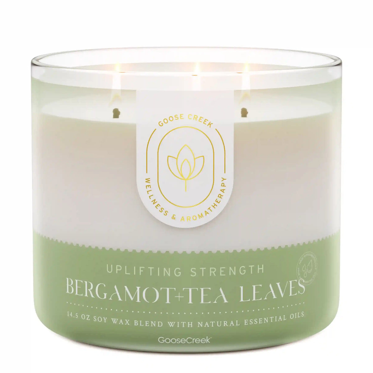 Bergamot & Tea Leaves Aromatherapy 3-Wick Candle