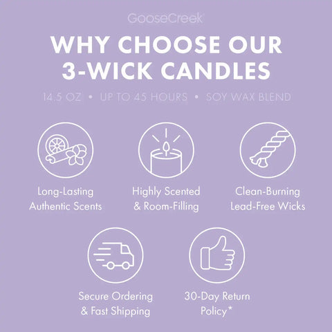 Lavender Vanilla Odor Eliminating 3-Wick Candle