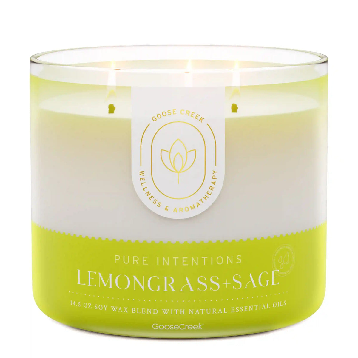 Lemongrass & Sage Aromatherapy 3-Wick Candle