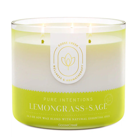 Lemongrass & Sage Aromatherapy 3-Wick Candle