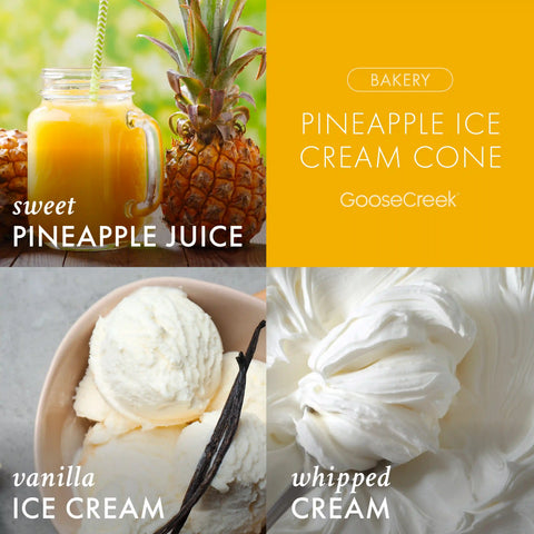 Pineapple Ice Cream Cone 3-Wick Candle