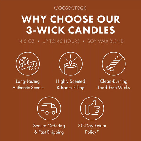 Teakwood Odor Eliminating 3-Wick Candle