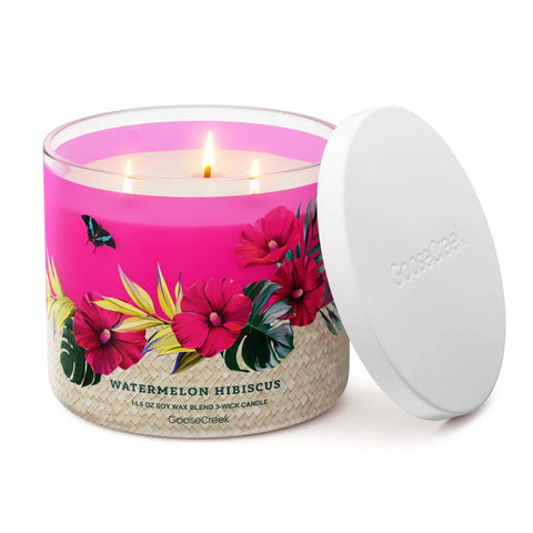 Watermelon Hibiscus 3-Wick Candle